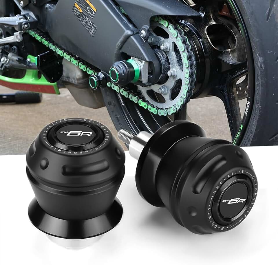 Motorcycle Rear Fork Sliders Fit For NINJA ZX-6R 2024 2025 + | NINJA ZX-6R Wheel Axle Frame Sliders 2024 ZX6R Wheel Protect 2025 ZX6R Accessoris BK