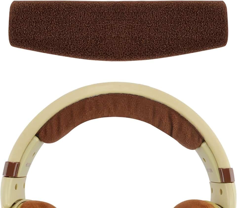 Geekria Velours-Kopfbügel-Polster, kompatibel mit Sennheiser HD598, HD598SE, HD598CS, HD595, HD569, HD559, HD558, HD555, HD518, HD515, Game ONE, PC360, PC373D (Braun)