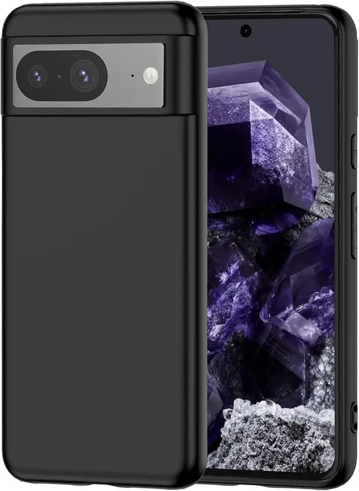 NEW'C für Google Pixel 8 Hülle Case Schwarz Silikon Stoßfest