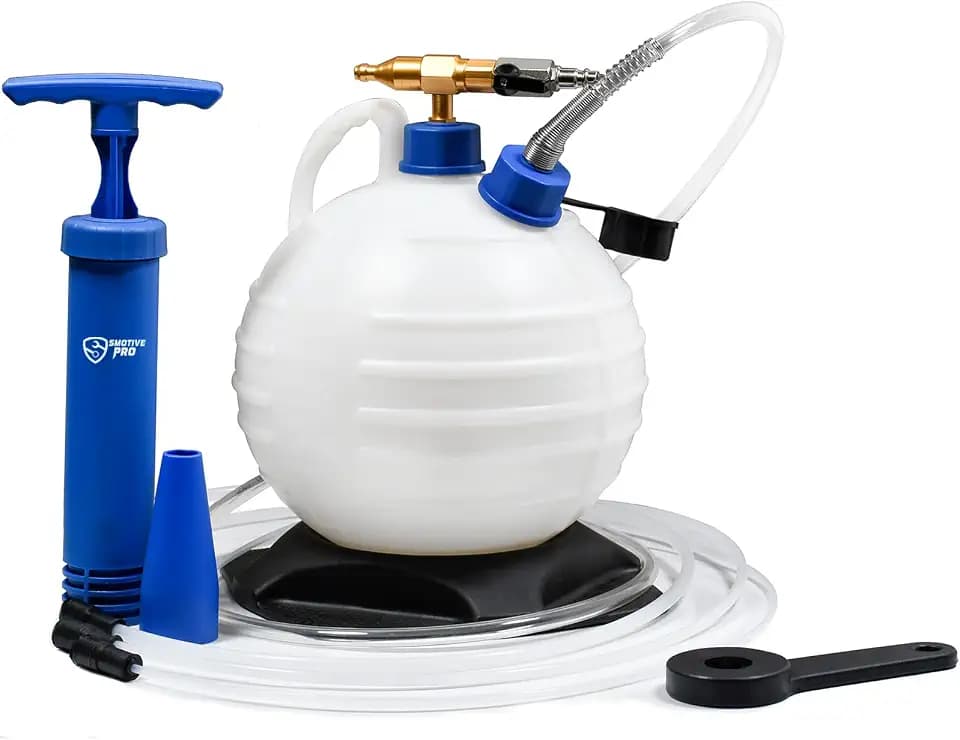 SMOTIVEPRO Oil Extractor Pump Vacuum 6L Pneumatic/Manual Fluid Extractor Professional Engine Oil Change Pump for Automotive and Marine