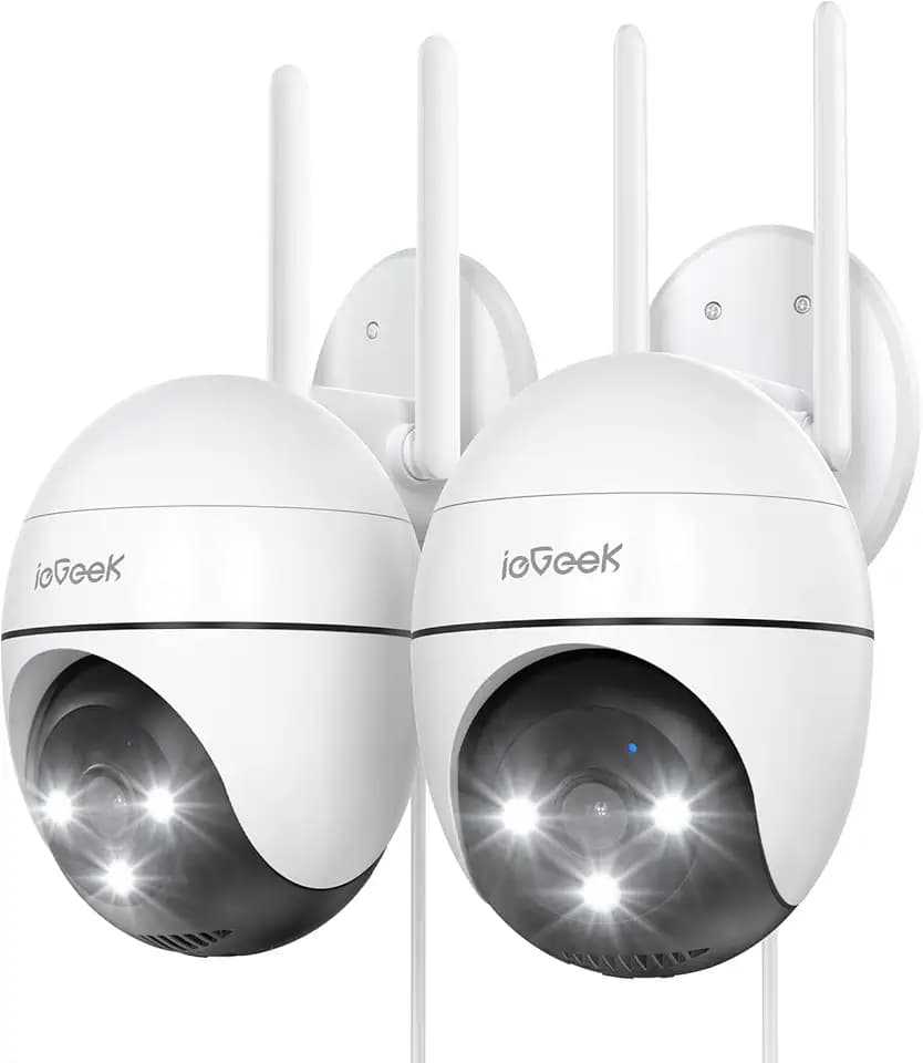 ieGeek 2K 3MP 2pcs Outdoor Wi-Fi Kamera 360° PTZ 2,4&5Ghz, ZS-GQ2