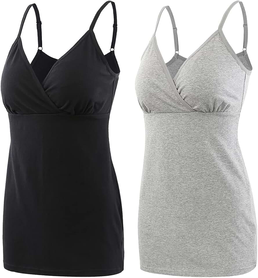 COLOMI Still-Tanktops für Mutterschaft Unterhemden für Schwangere BH zum Stillen Basic Camisole