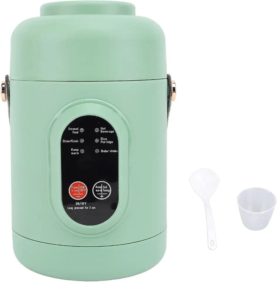 Tragbarer Elektrischer Topf, Mini-Multifunktions-Kochtopf 500 W, Reisekocher aus Edelstahl für Hausfrauen, Geschäftsleute und Reisende (EU-Stecker 220 V)