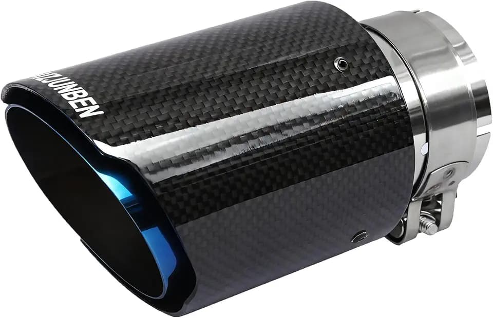 Carbon Fiber Exhaust Tip Muffler, 2.5" Inlet 3.5" Outlet Tail Pipe for 61-63mm Car Exhaust Pipe