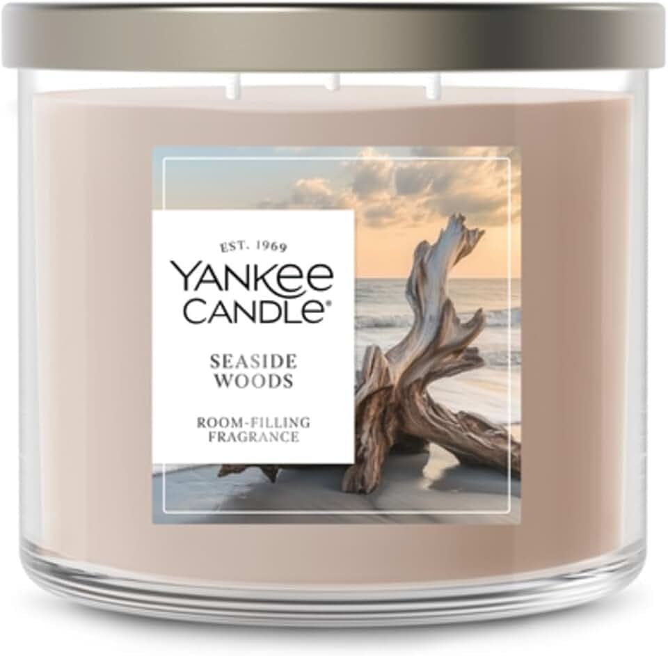 Yankee Candle Seaside Woods Scented Candle, 14.5oz 3-Wick