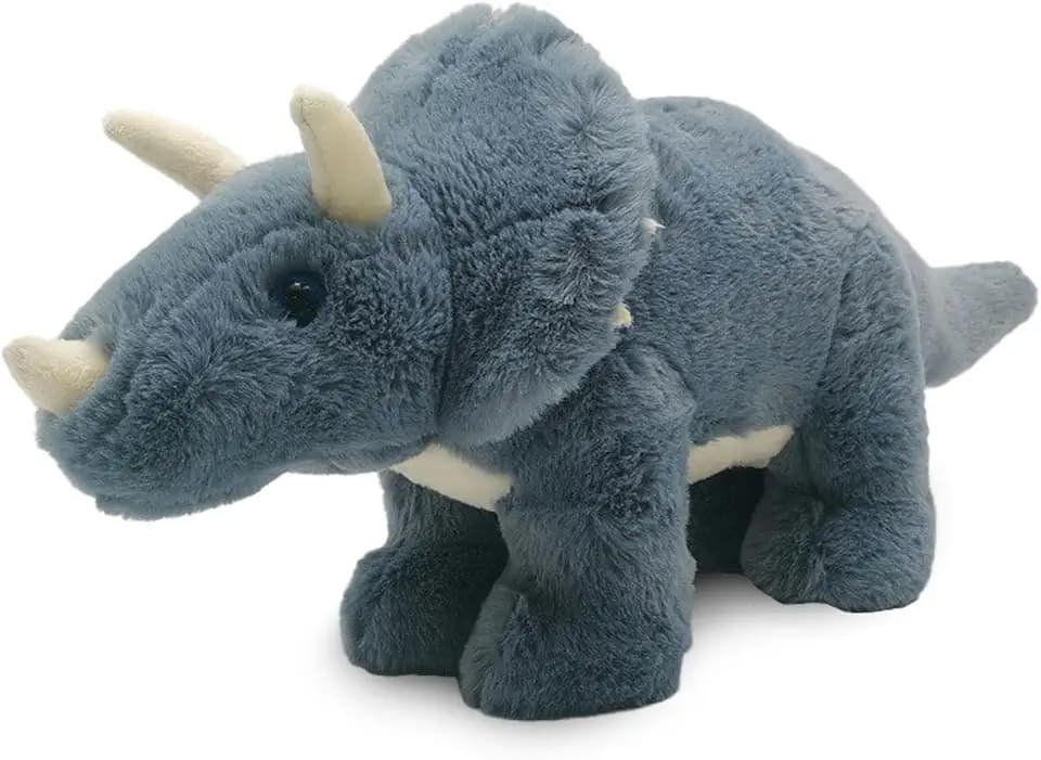 World's Softest Plush Stuffed Animal for Baby, Toddler, Kids, Adults - Adorable Toy Made from Kid-Friendly, Quality Materials - Lushee Teal Triceratops, 16"