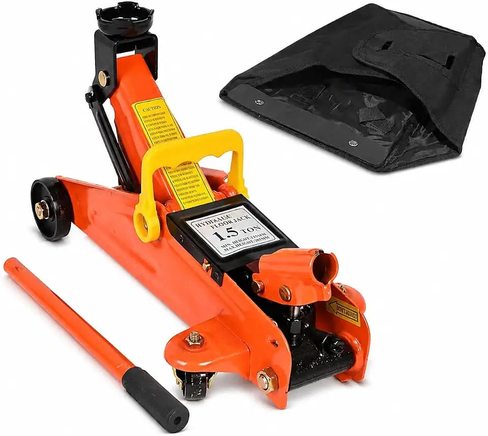 AAIN 1.5 Ton Hydraulic Floor Jack, 3,300 lb Capacity, Low Profile