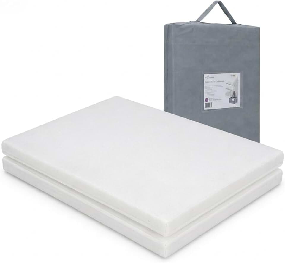 Baby Elegance Reisebettmatratze 70x100x3 cm Faltbares Design aus Ökofaser Bezug Tragetasche atmungsaktive Konstruktion Stützkern