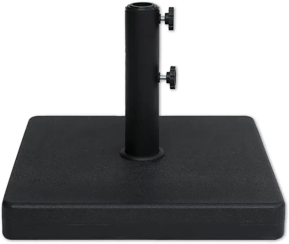 C-Hopetree 44 lb Heavy Duty Patio Base Stand for Outdoor Market Table Umbrella, Square, Black