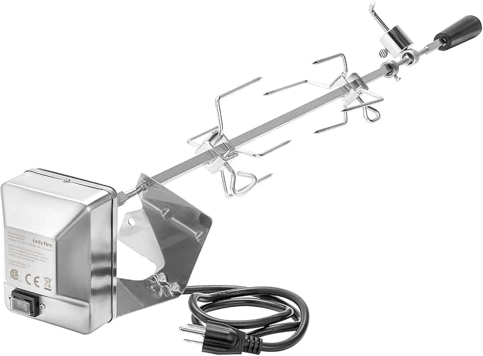 onlyfire Stainless Steel BBQ Rotisserie Kit for Weber Gas Grills