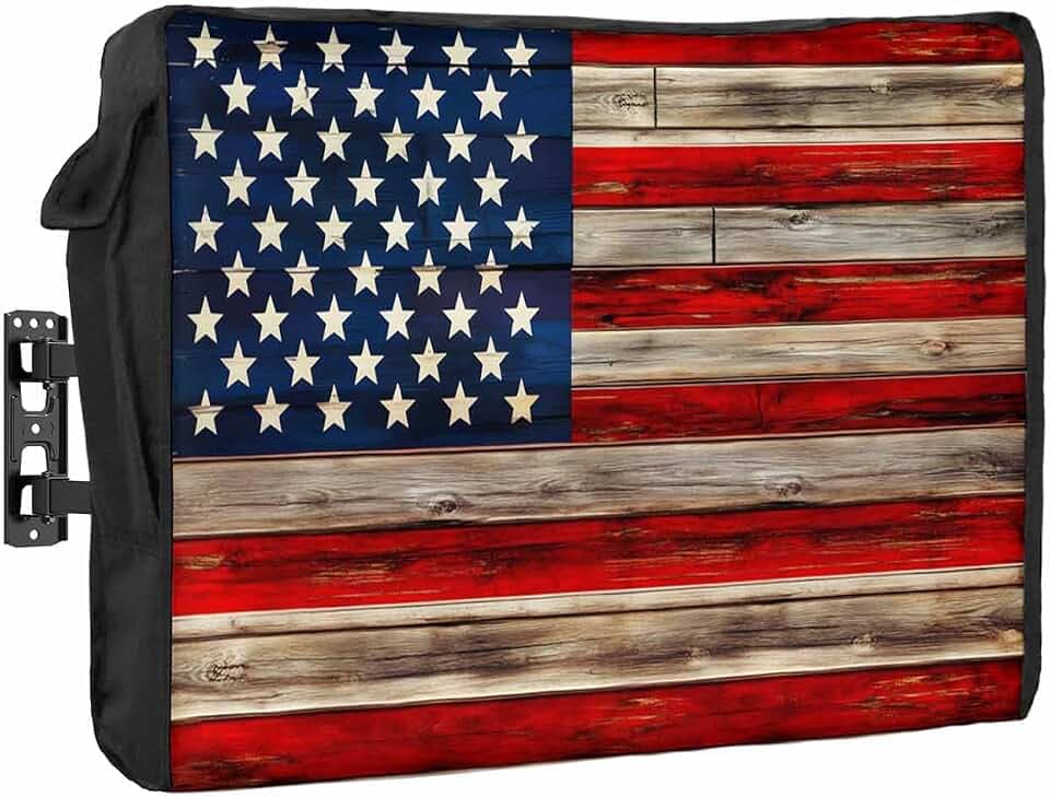 American Flag Outdoor TV Cover 30 to 32 Inches Weatherproof & Waterproof