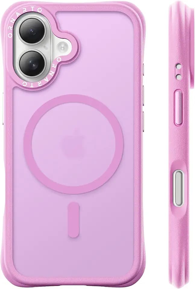 ORNARTO for iPhone 16 Case, Magnetic Matte Cherry Blossom