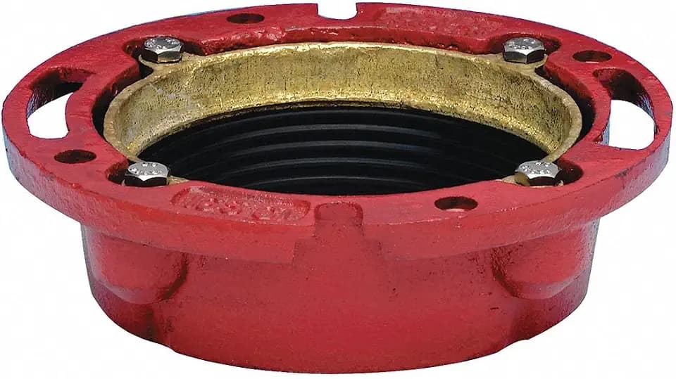 Oatey 42255 Closet Flange, 4 in Connection, Iron, Red