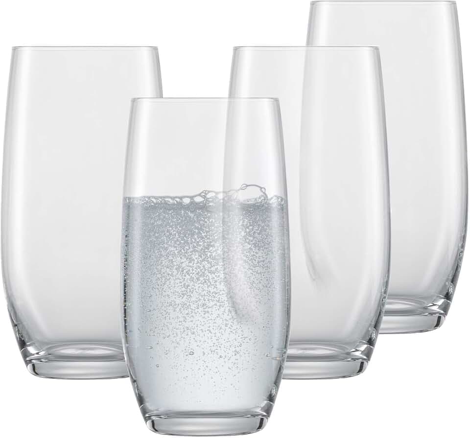 SCHOTT ZWIESEL Allround Glas For You (4er-Set), vielseitig einsetzbare Trinkgläser, spülmaschinenfeste Tritan-Kristallgläser, Made in Germany (Art.-Nr. 121875), Kristall