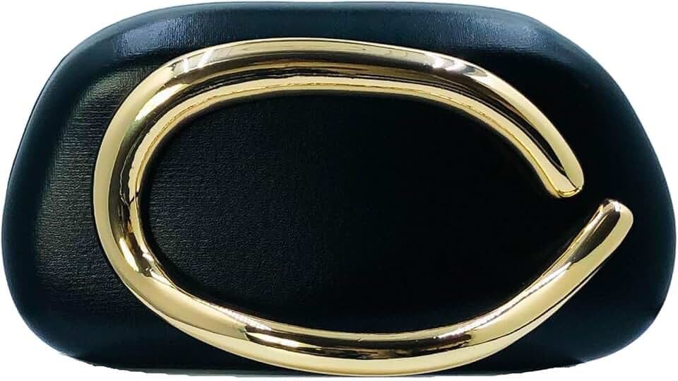 Boutique De FGG Damen-Clutches aus PU-Leder, Metall, formelle Clutch, Abendtasche, Party, Kette, Schultertasche, Umhängetasche, Mini