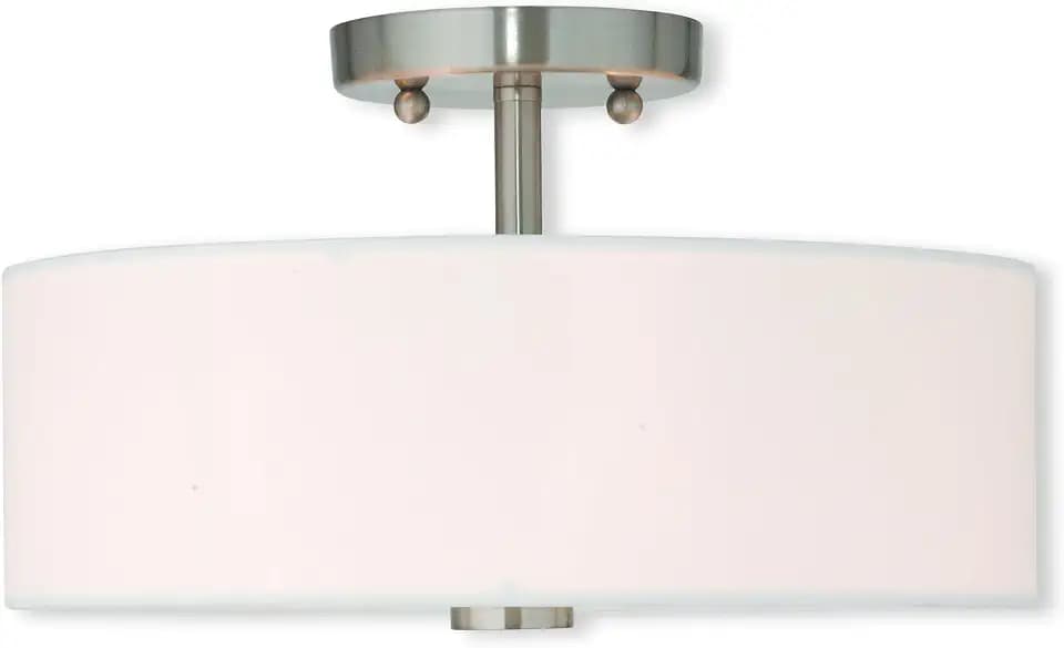 Livex Lighting 51053-91 Flush Mount, Brushed Nickel