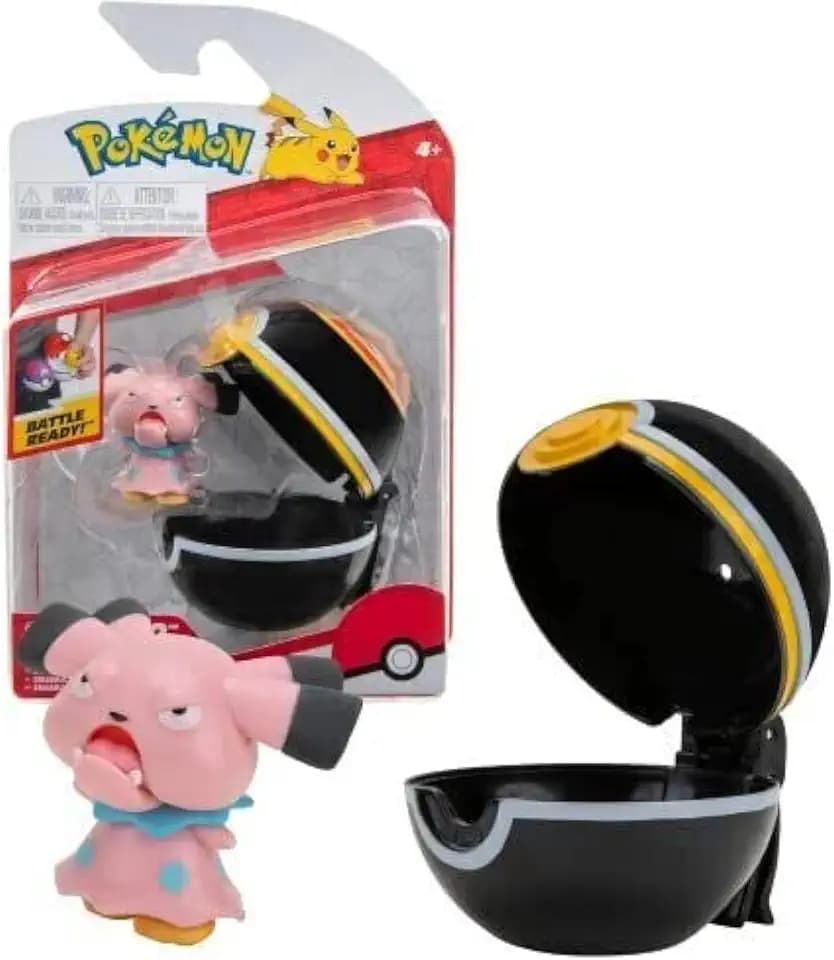 Pokemon Clip N Go Battle Feature Figure Set and Action Ready (Snubbull and Luxury Ball)