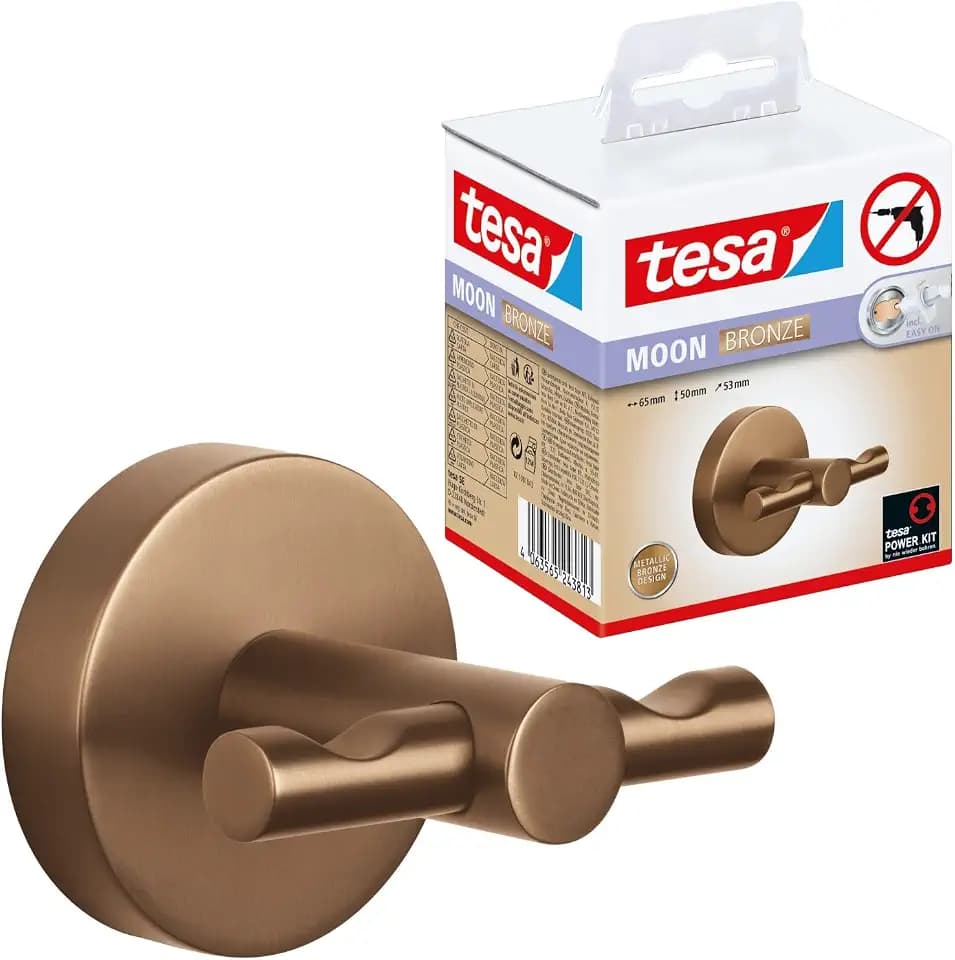tesa MOON BRONZE Bademantelhaken - 65 mm x 50 mm x 53 mm