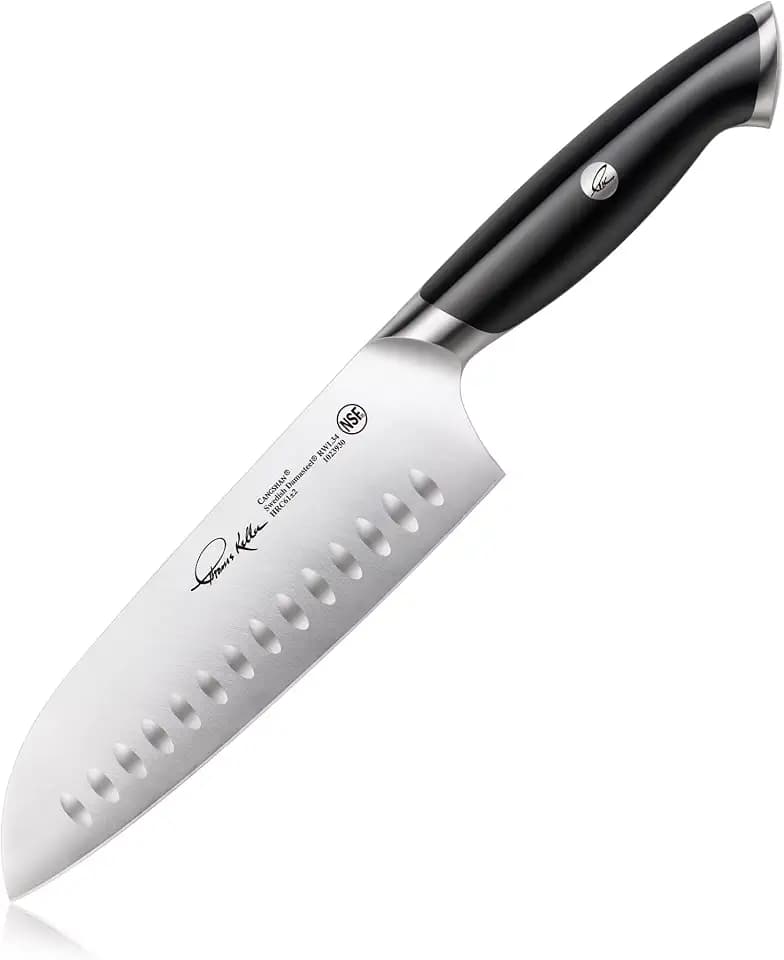 Cangshan Thomas Keller Signature Collection Swedish Powder Steel Forged, 7-Inch Santoku Knife, Black