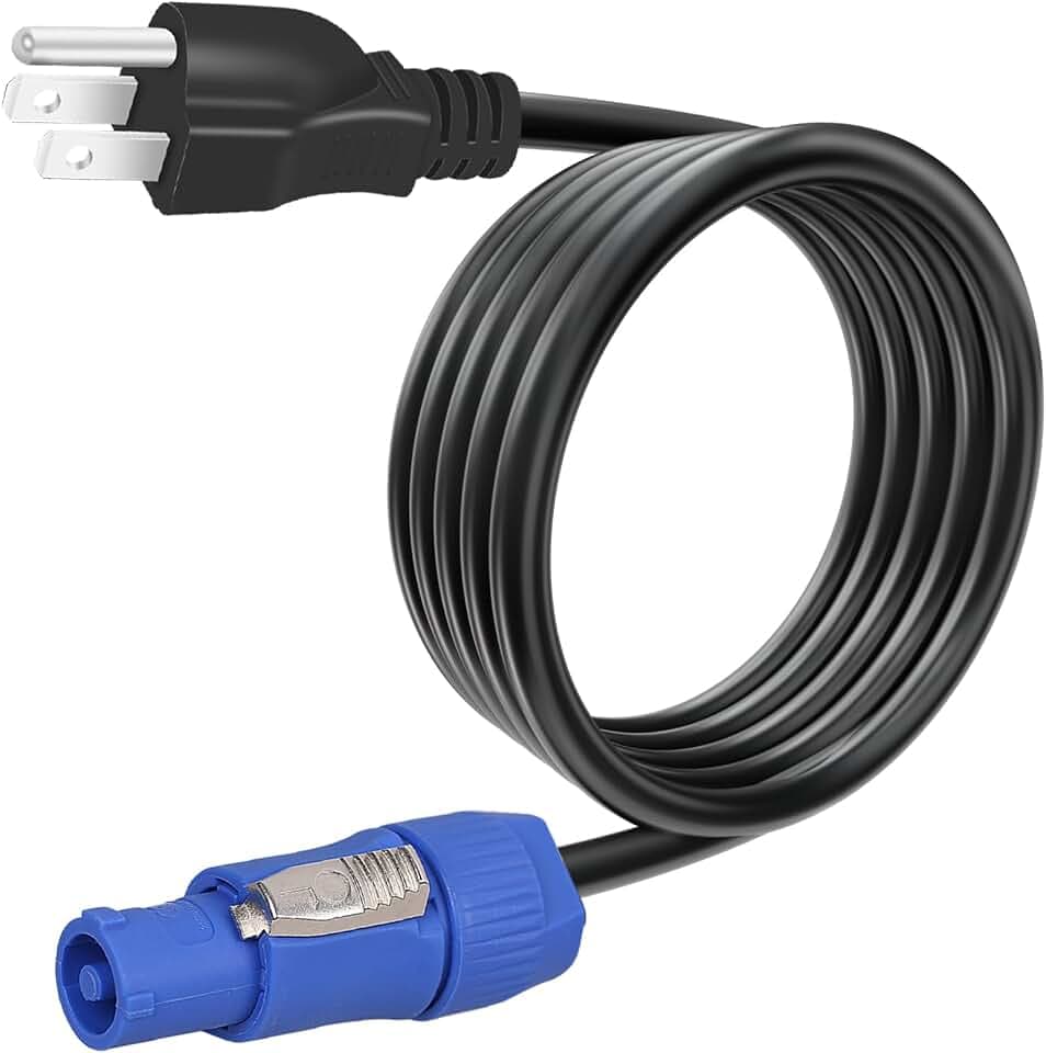 3-Prong NEMA 5-15P to PowerCON Cable 20A 3 Pin PowerCon Input Connector to NEMA 5-15P Connector Cord for Outdoor Stage Light LED Screen-1.8M/5.9