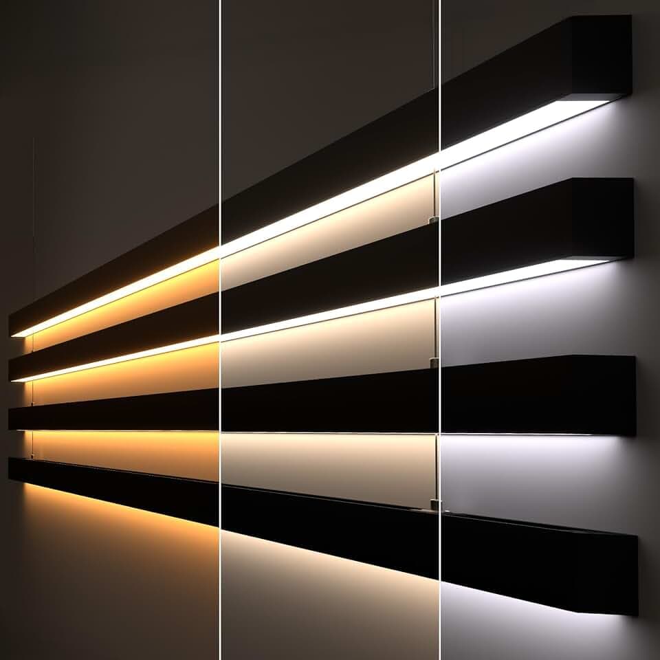 JTT 8FT LED Linear Light Fixture, 60W 3CCT 3000K/4000K/5000K CCT Selectable