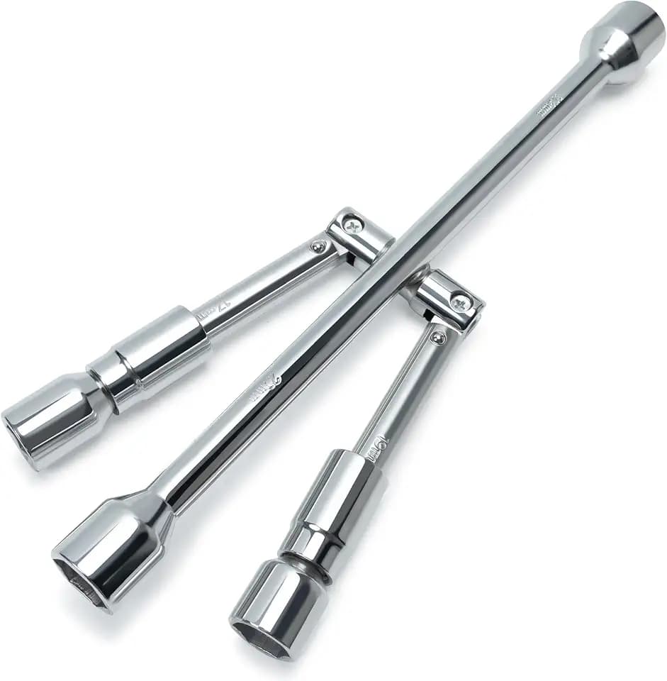 TONDA 4 Way Lug Wrench, Foldable Tire Iron, Lug Nut Wrench, 17/19/21/23mm