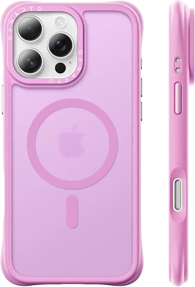 ORNARTO for iPhone 16 Pro Case, Magnetic Matte,Cherry Blossom
