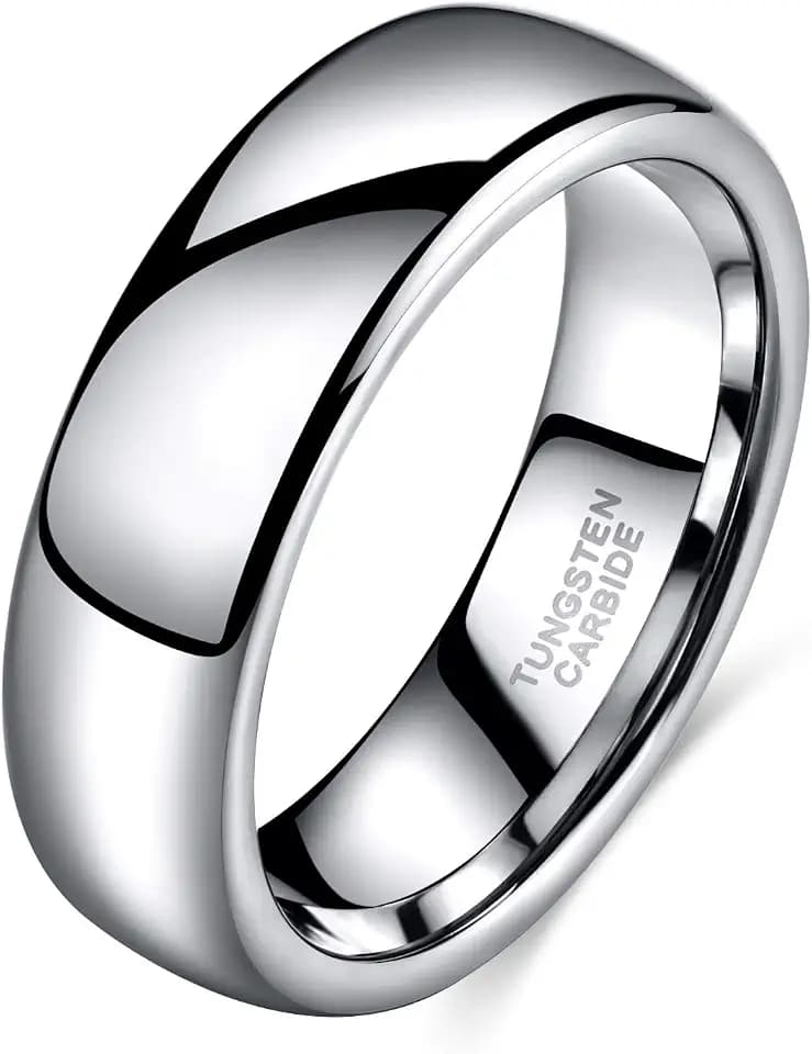 Zakk Ringe Damen Herren Wolfram Silber Vorsteckring Schmal Schlicht Poliert Verlobungsringe Eheringe Trauringe 2mm 4mm 6mm 8mm