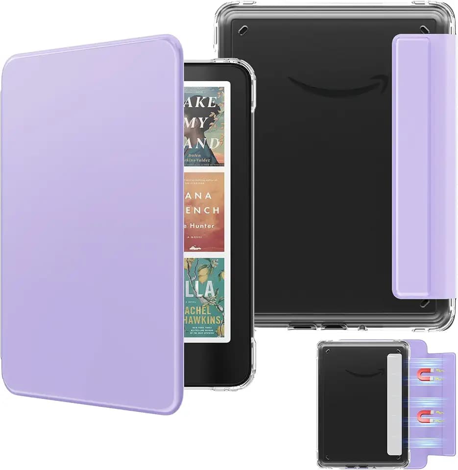 MoKo Magnetic Case for 7" Kindle Paperwhite 12th Gen& Colorsoft, Lilac