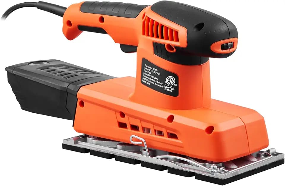 VEVOR Sheet Sander, 1/2 Sheet 2.5A Electric Sander for Woodworking, Max. 12000RPM Variable Speed Sheet Finishing Sander with Sandpaper and Dust Box for Wood Polishing Sanding