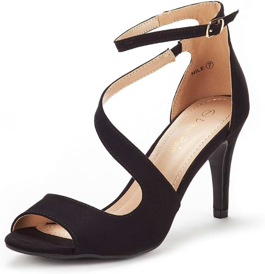 DREAM PAIRS Women's Open Toe Stiletto Elegant Sandals