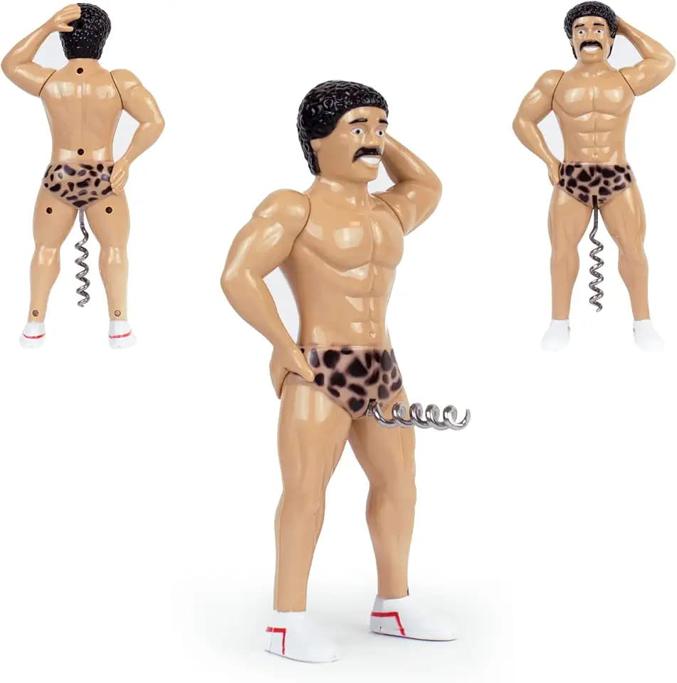 I-TOTAL® - Gigolò Flaschenöffner – Lustiges & Originelles Design – Robuster Kapselheber Edelstahl – Witzige Geschenkidee für Männer & Frauen (Mann mit Schnurrbart)
