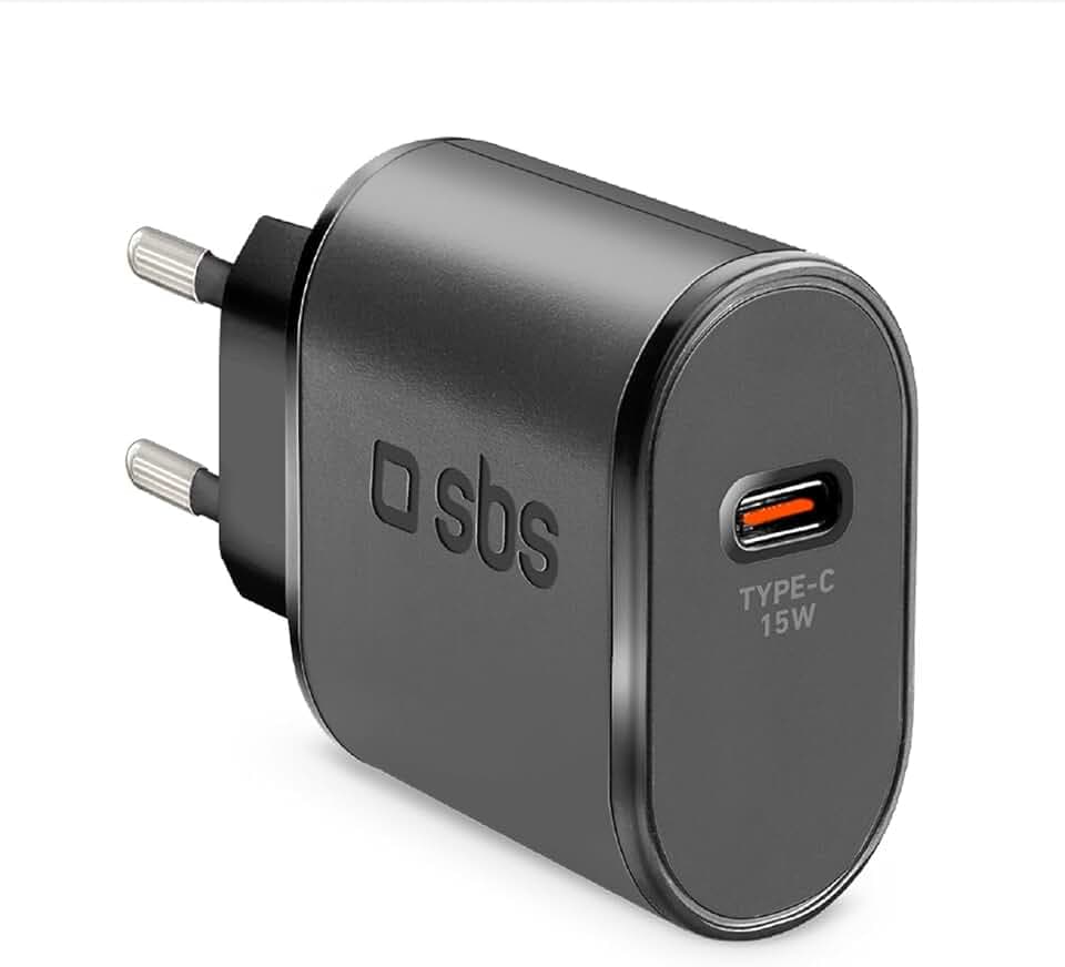 SBS USB C Wandladegerät, 15W Wandladegerät für iPhone, Samsung, Oppo, Xiaomi, Huawei, Motorola, TWS Kopfhörer, Lautsprecher, Kobo, Kindle