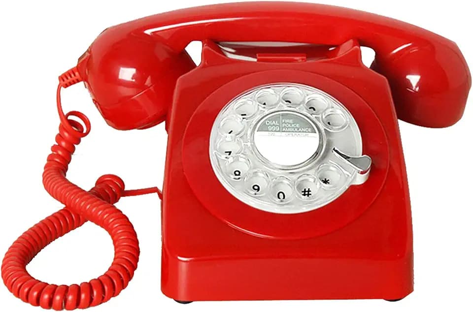 Telephone, Corded Landline Phones for Home, Retro Old Fashion Home Phone with Rotary Dial Keypad, Antique Old Fashion Telephones Novelty Gift for Decoration
