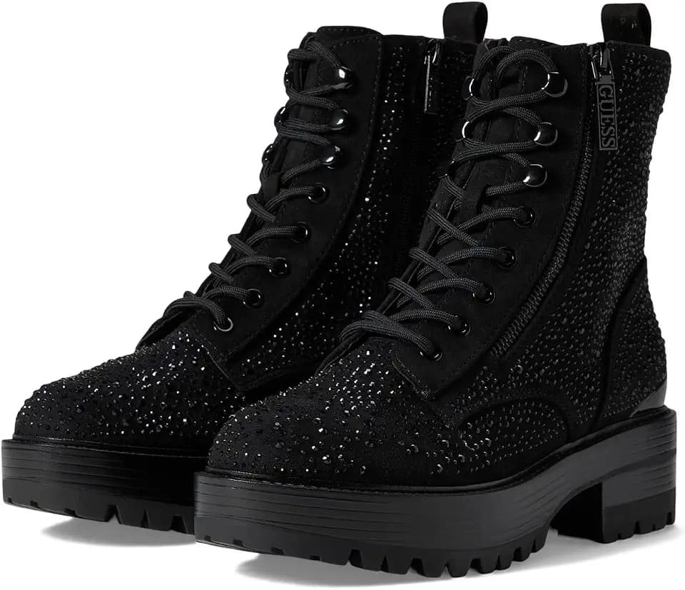 GUESS Damen Fearne Stiefelette, Schwarz, 37 EU