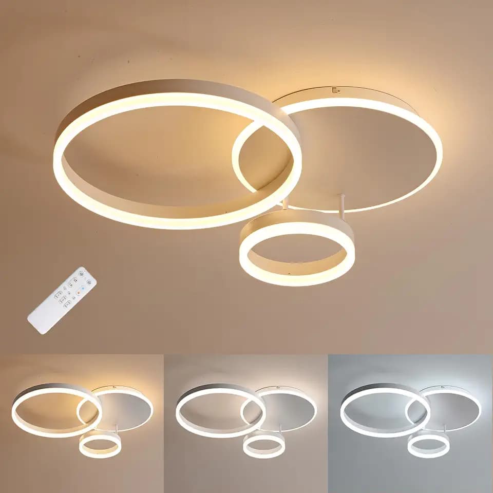 LED Deckenleuchte Dimmbar 3000K-6000K, Wohnzimmerlampe 54 W, 65*50*8cm | Deckenlampe für Wohnzimmer, Schlafzimmer, Küchen, Flure, Haustüren, Moderne LED Deckenleuchte, deckenleuchte wohnzimmer