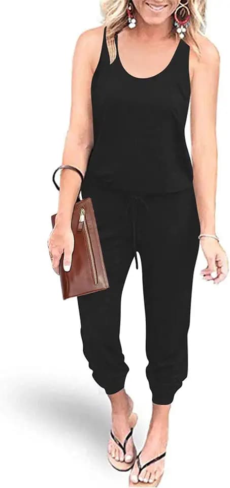 PRETTYGARDEN Womens Jumpsuit Casual Summer One Piece Romper