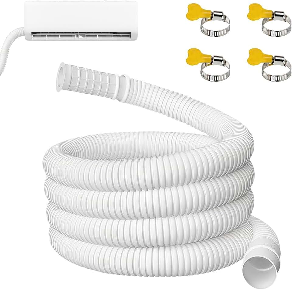 Kondensatschlauch Ø16mm, Kondensatschlauch Klimaanlage aus PVC, 5m Kondenswasser Schlauch, UV-beständig Ablaufschlauch Klimaanlage, Flexibler Ablaufschlauch Kondenswasser Schlauch, für Klimaanlagen