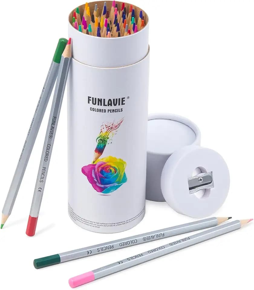 48 Colored Pencils for Adult Coloring Books, Soft Core Art Pencils