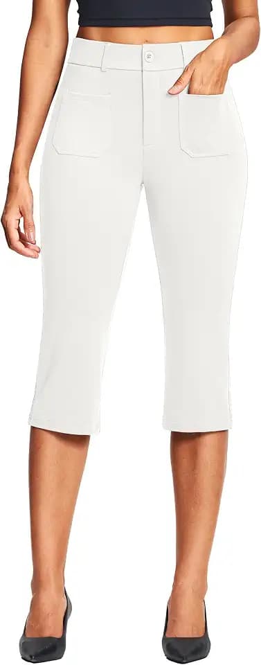 ISEEGZ Petite Capri Pants for Women with Pockets 14"/ 18"