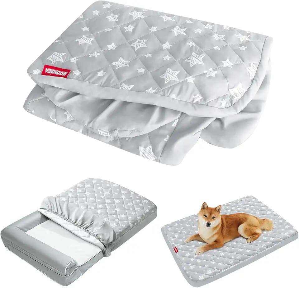 Waterproof Dog Bed Covers Replacement Lovely Grey Star Print, 27x36 Inches