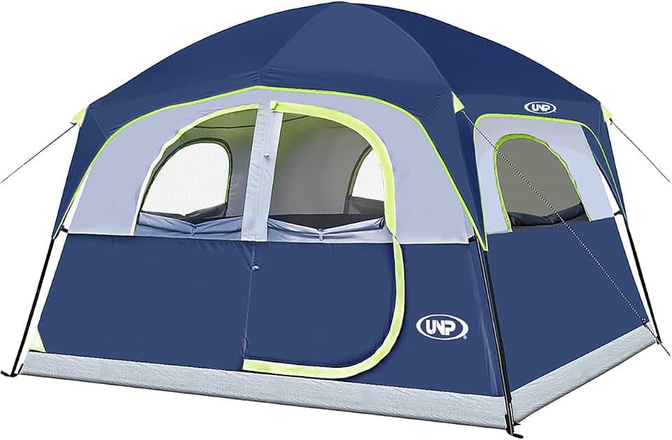 UNP 6 Person Tents for Camping Waterproof Family Cabin Tent with Rainfly