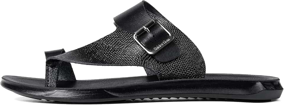 Men's Adjustable Snap-On microfiber leatherMicrofiber Sandals, with textured upper, suitable for all-season beach and casual wear