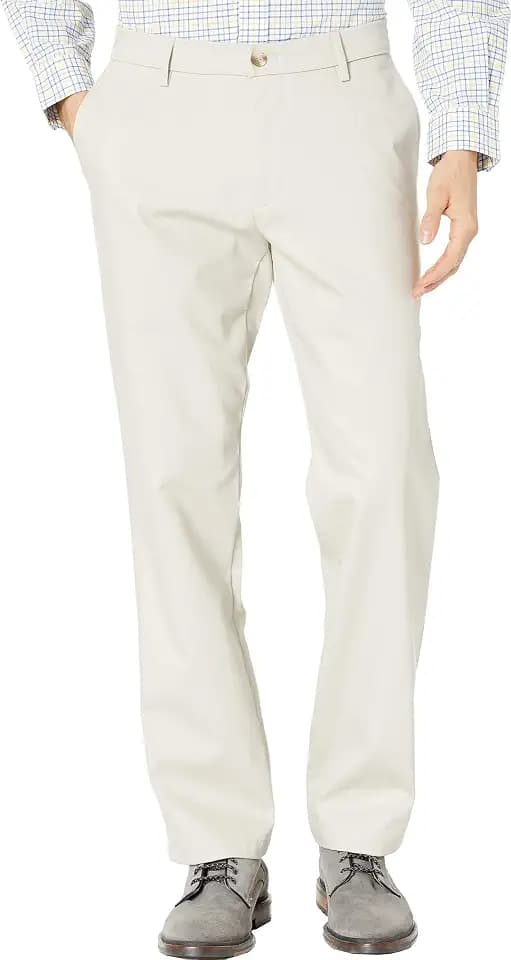 Dockers Mens Straight Fit Signature Lux Cotton Stretch Khaki Pant