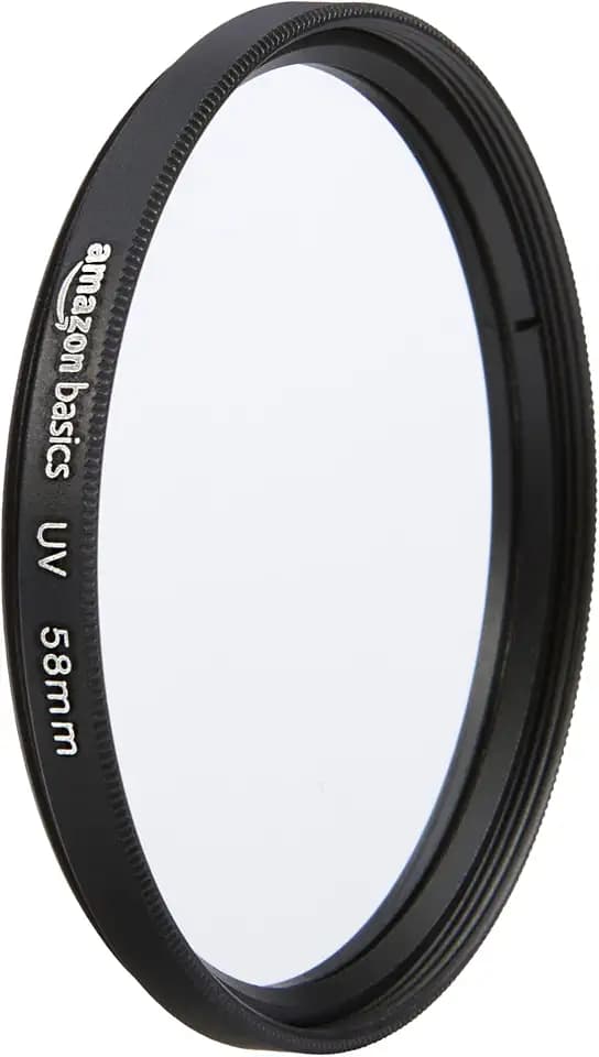 Amazon Basics UV Protection Camera Lens Filter, Scratch Resistant, Photography Filter, Lens Protection, 58mm