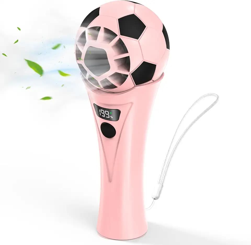 AMZBOSS Fußball-Design handventilator kinder,130g mini ventilator hand
