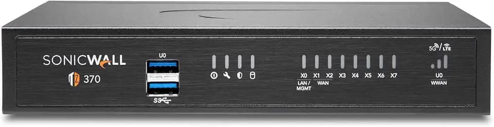 SonicWall TZ370 SecureUpgradePlus | 3YR Essential Edition | TZ370 Gen7 Firewall with 3 Year Essential Protection Service Suite | Advanced SMB Appliance with SD-WAN and Threat Defense (02-SSC-6823)