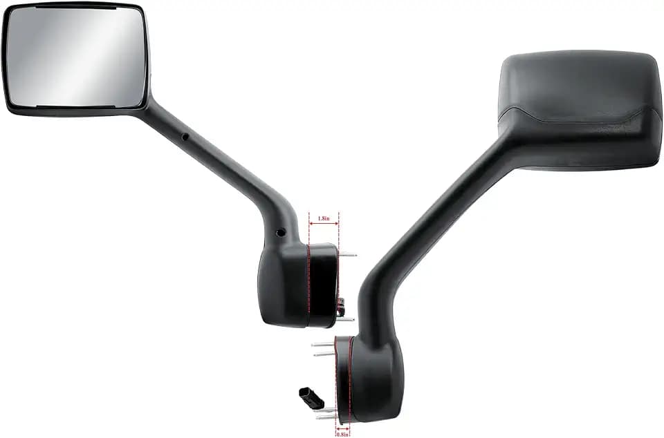 Replacement Driver Left Side Hood Mirror Black Back Cover with Heated for Kenworth T680 New Gen 2022-2026