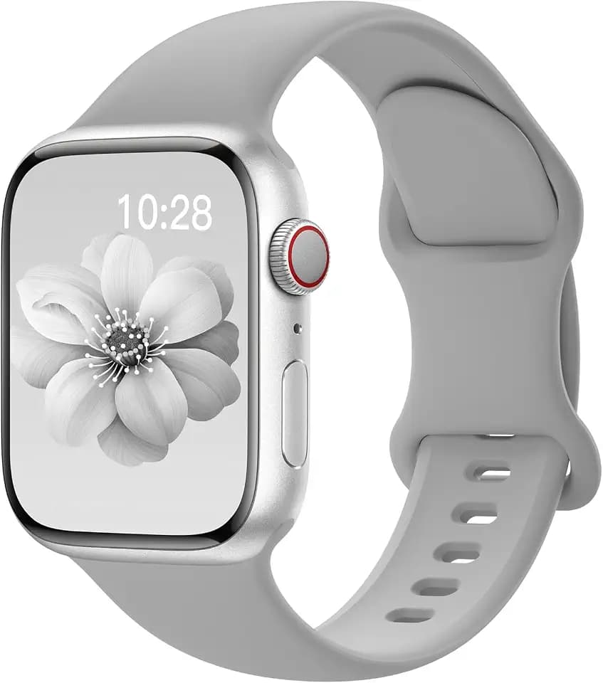 Sport Silicone Band Compatible with Apple Watch Bands 40mm 38mm 41mm 44mm 45mm 42mm 49mm Women Men,Soft Wristband Waterproof Replacement Sport Strap for iWatch Bands Series 9 8 7 6 5 4 3 2 1 SE Ultra