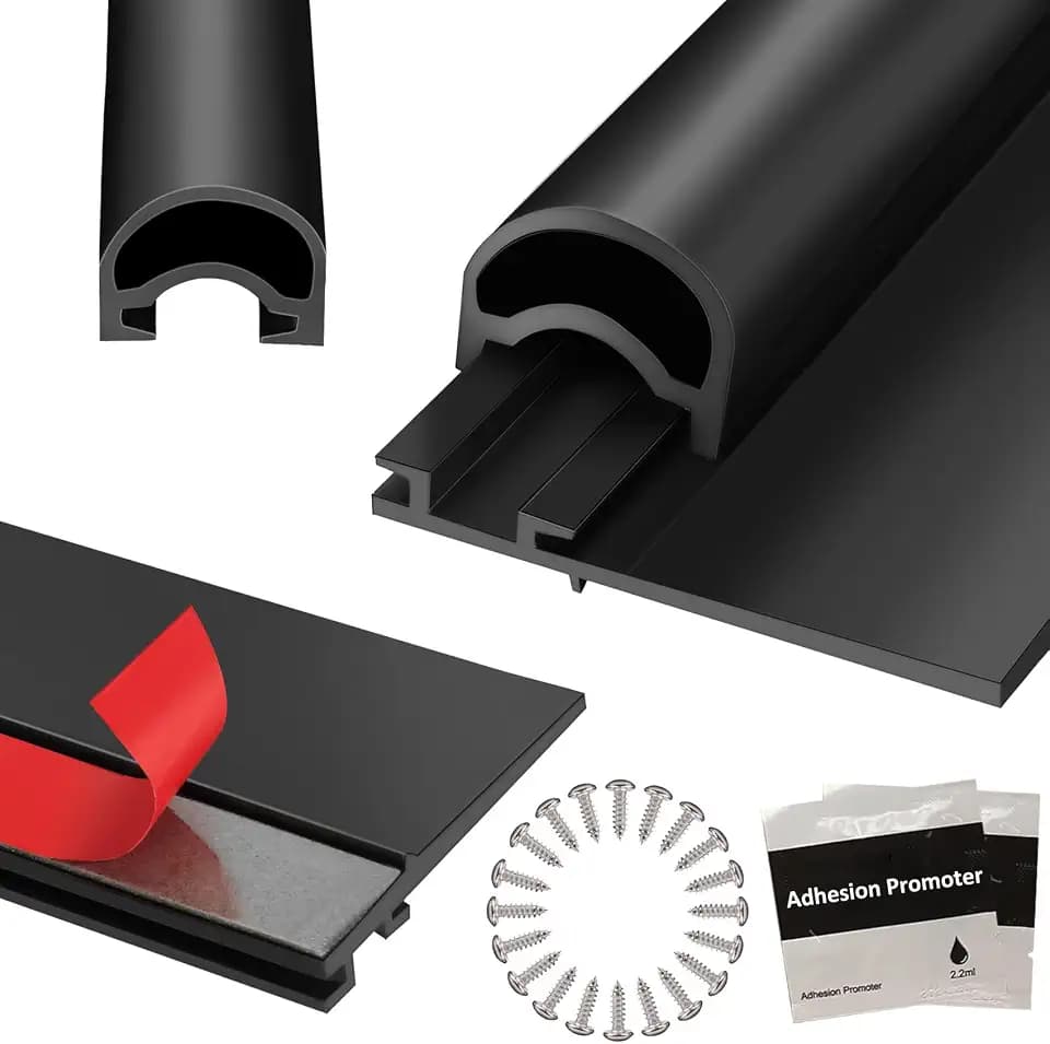 Combo RV Slide Out Seal Kit Replace 018-312-EKD & 018-341 EK,1' * 15/16" * 35' D-Seal Wiper & 1/2' * 2.75" * 35’ Travel Trailer Weather Stripping Clip Base,Black Rubbers for Camper Slideout System